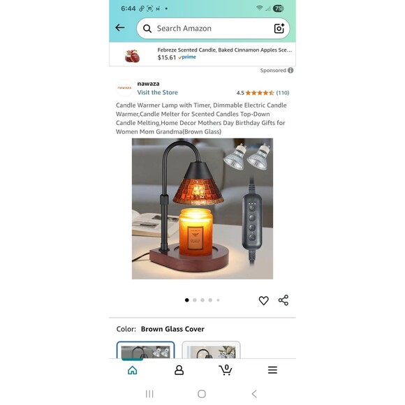 Candle Warmer Lamp with Timer Dimmable Electric Candle Warmer Candle Melter New - Picture 2 of 6